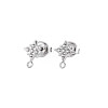 Non-Tarnish 304 Stainless Steel Stud Earring Setting Findings for Rhinestone STAS-N097-246P-2