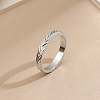 201 Stainless Steel Finger Rings for Women FS-WGE07E1-05-1