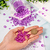 300Pcs Frosted Transparent Glass Beads GLAA-TA0002-78A-7