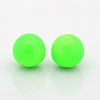 No Hole Spray Painted Brass Round Ball Beads Fit Cage Pendants KKB-J001-02-1