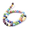 Round Handmade Millefiori Glass Beads Strands LK-R004-82-2