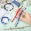 SUNNYCLUE 10Pcs 5 Colors Adjustable Braided Nylon Cord Link Bracelet Making AJEW-SC0002-18-3