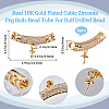 Beebeecraft 6Pcs Brass Micro Pave Clear Cubic Zirconia Peg Bails Bead Tube KK-BBC0012-20-2