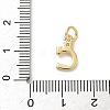 Brass Pave Clear Cubic Zirconia Charms KK-A273-01G-C-3