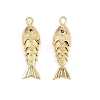 Brass Micro Pave Cubic Zirconia Pendants X-KK-A269-01B-G-1