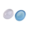 Natural Blue Agate Cabochons G-G350-06B-2