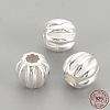 925 Sterling Silver Corrugated Beads STER-S002-14-5mm-3