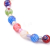 Handmade Millefiori Glass Beads Anklets AJEW-AN00341-03-2