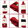 2Pcs 2 Styles Christmas Acrylic Fiber Wine Bottle Sleeve AJEW-CN0005-56-6