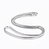 Non-Tarnish 304 Stainless Steel Snake Chain Necklaces NJEW-F248-01C-P-1