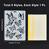 8Pcs 8 Style Plastic Drawing Painting Stencils Templates DIY-GF0004-82-2