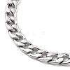 Women' s Fashionable 304 Stainless Steel Cuban Link Chain Bracelets BJEW-JB05657-01-2