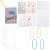 BENECREAT DIY Rectangle Photocard Sleeve Keychain Making Kit FIND-BC0003-75-1