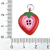 Button 304 Stainless Steel Enamel Pendants SA-CBAE390-01C-3