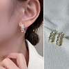 Alloy Rhinestone Stud Earrings for Women WG29476-105-1