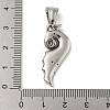 316 Surgical Micro Pave Cubic Zirconia Stainless Steel Pendants STAS-Z073-64AS-01-3