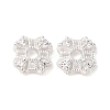 925 Sterling Silver Clear Cubic Zirconia Bead Caps STER-A047-07A-S-1