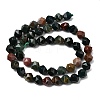 Natural Bloodstone/Heliotrope Beads Strands G-Z119-A16-02-4