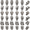30Pcs 6 Styles Tibetan Style Alloy European Beads MPDL-PH0001-18AS-1