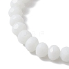Glass Faceted Rondelle Beaded Stretch Bracelets for Women BJEW-MZ00065-6