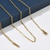 2MM 304 Stainless Steel Cable Chain Necklaces for Women SA-CBACA62-05G-1
