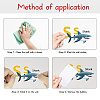 Translucent PVC Self Adhesive Wall Stickers STIC-WH0015-339-5