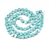 Electroplate Opaque Solid Color Glass Beads Strands EGLA-N002-27-A03-2