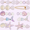 2 Bags 2 Styles Resin & Alloy Alligator Hair Clips AJEW-CY0001-39C-7