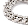 Non-Tarnish 304 Stainless Steel Curb Chains Bracelet for Women BJEW-E107-10P-3