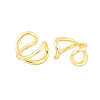Rack Plating Brass Cuff Earrings for Women EJEW-P278-01G-2