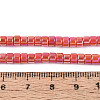 AB Color Plated Opaque Glass Beads Strands GLAA-T026-2x4mm-P18-4