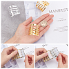 ARRICRAFT 24Pcs 4 Style Alloy Napkin Rings and Plastic Rhinestone with Polyester Napkin Holder Adornment AJEW-AR0001-16-3
