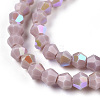 Opaque Solid Color Electroplate Glass Beads Strands LS-EGLA-A039-P2mm-L13-3