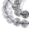Crackle Transparent Glass Beads Strands GLAA-N068-06A-01-3