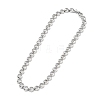 BrassMicro Pave Cubic Zirconia Chain Necklaces NJEW-L170-10P-1