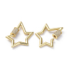 Brass Micro Pave Cubic Zirconia Screw Carabiner Lock Charms X-ZIRC-G160-13G-2