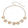 Bohemian Alloy with Plastic Pearl Flower Link Chain Waist Belly Chains for Women FS-WG0005B-01-2