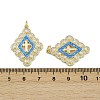 Brass Micro Pave Cubic Zirconia Enamel Pendants KK-L249-05G-3