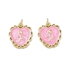 Brass & Enamel Pendants KK-CBAD360-02G-01-1
