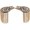 2Pcs Fashion Iron Chain Tassel Epaulettes AJEW-FH0003-80-1