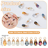 60Pcs 10 Color Glass Pendants PALLOY-AB00260-2