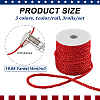 3 Rolls 3 Colors Polyester Braided Cord OCOR-PH0006-31C-2