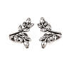 Leaf 316 Stainless Steel Non- Piercing Cartilage Earrings AJEW-C044-09AS-4