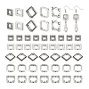 125Pcs 5 Styles Tibetan Style Alloy Bead Frame FIND-PH0026-71-6