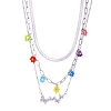 Alloy 3 Layer Necklaces PW-WG54D25-01-1