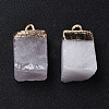 Natural Rose Quartz Pendants G-Q998-035F-2