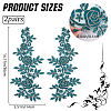 Flower Polyester Embroidery Lace Appliques DIY-WH20011-03B-2