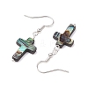 Natural Abalone Shell/Paua Shell Dangle Earring EJEW-JE05916-03-4