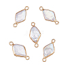 5Pcs Natural Baroque Pearl Keshi Pearl Rhombus Links Connector Charms PEAR-HS0001-32-1