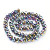 Electroplate Glass Beads Strands X-GR7X10MMY-M-3